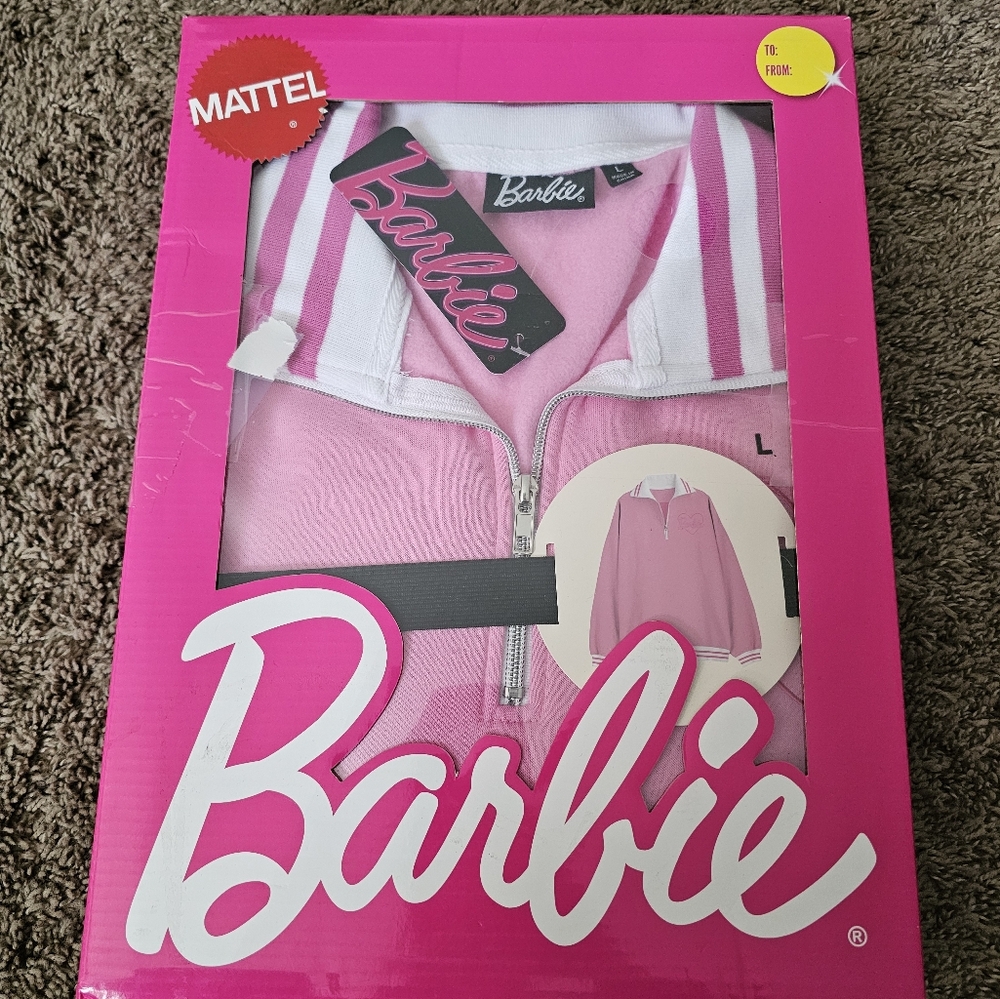 NWT Barbie 1/4 Zip size large